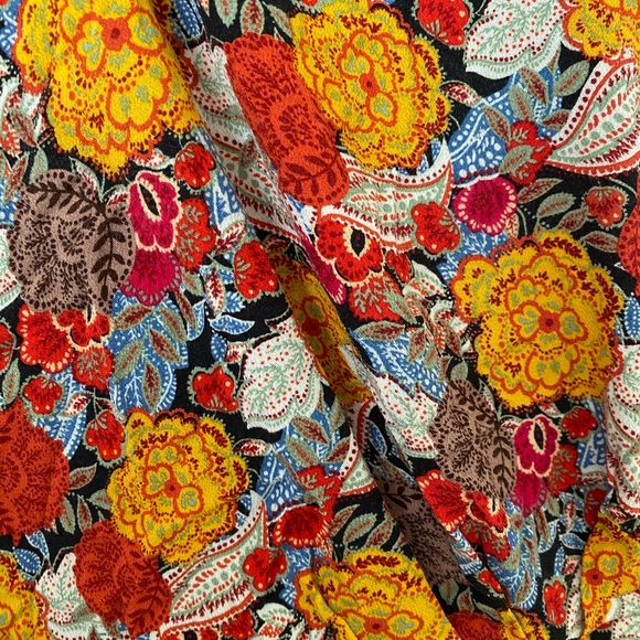 Zara TRF Printed Dress with Ribbed Trims - Picture 9 of 10